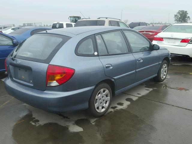 KNADC163726044509 - 2002 KIA RIO CINCO BLUE photo 4