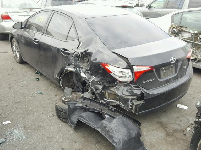 5YFBURHE9EP048241 - 2014 TOYOTA COROLLA L BLACK photo 3