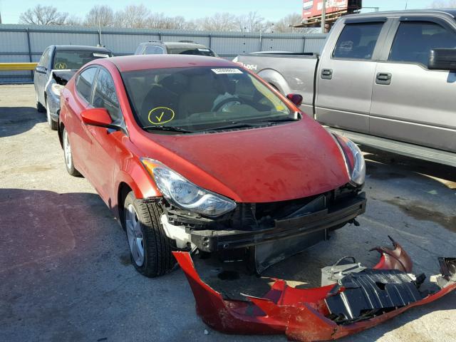 KMHDH4AE2BU102287 - 2011 HYUNDAI ELANTRA GL RED photo 1