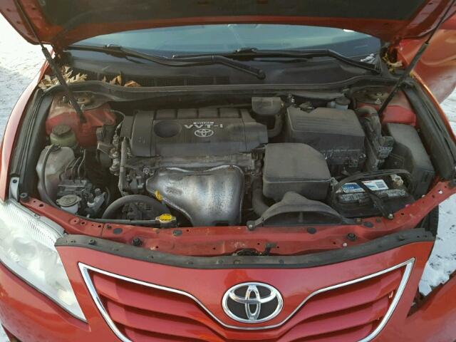 4T4BF3EK7AR061196 - 2010 TOYOTA CAMRY BASE RED photo 7