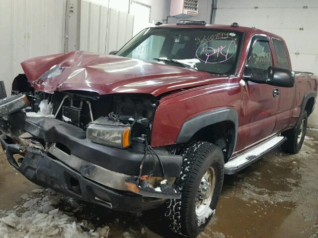 1GCHK29U64E212084 - 2004 CHEVROLET SILVERADO MAROON photo 2