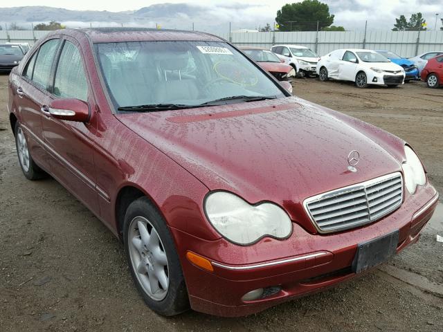 WDBRF61JX1F019460 - 2001 MERCEDES-BENZ C 240 BURGUNDY photo 1