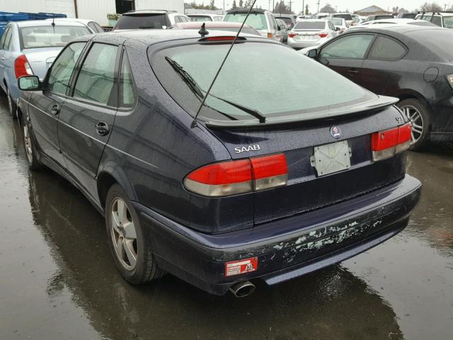 YS3DF58K022031641 - 2002 SAAB 9-3 SE BLUE photo 3