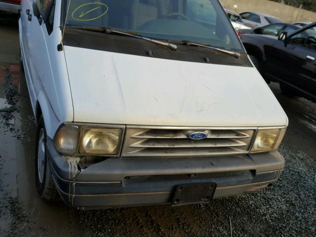 1FMCA11U0PZA63862 - 1993 FORD AEROSTAR WHITE photo 9