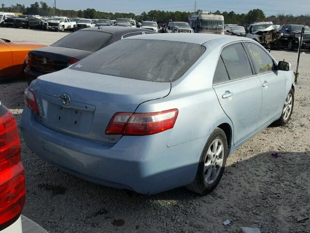 4T1BE46K98U739118 - 2008 TOYOTA CAMRY CE BLUE photo 4