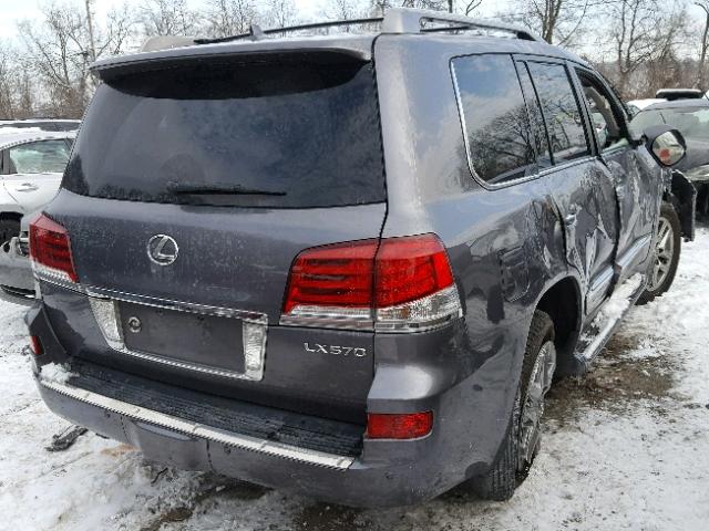 JTJHY7AX7F4181614 - 2015 LEXUS LX 570 GRAY photo 4