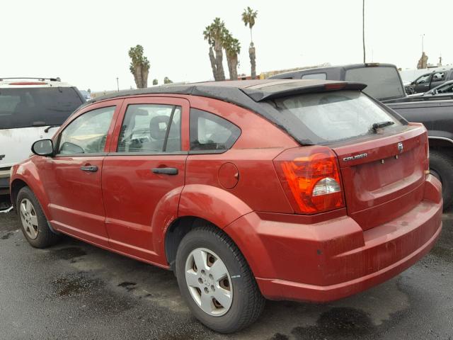 1B3HB28C77D582576 - 2007 DODGE CALIBER RED photo 3