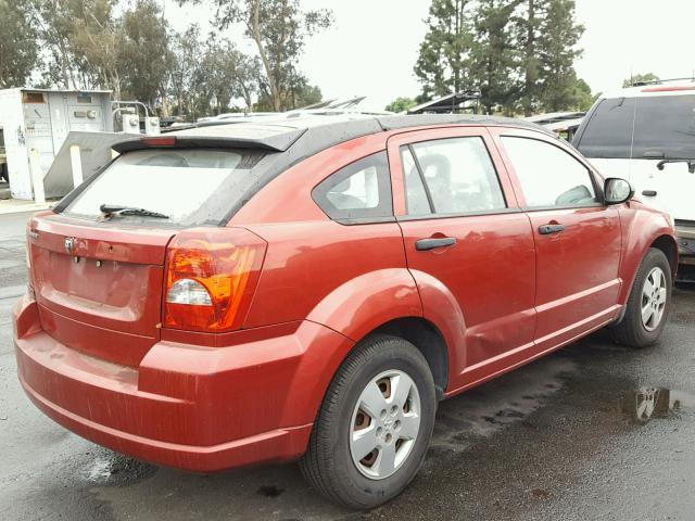 1B3HB28C77D582576 - 2007 DODGE CALIBER RED photo 4