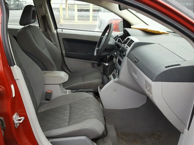 1B3HB28C77D582576 - 2007 DODGE CALIBER RED photo 5