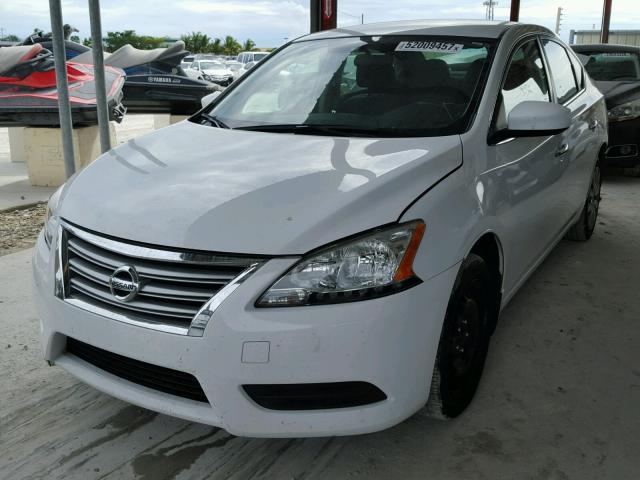 3N1AB7AP1FL675034 - 2015 NISSAN SENTRA S WHITE photo 2