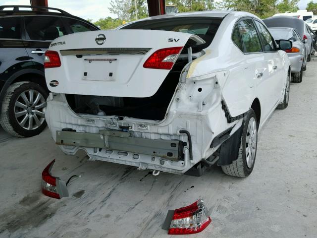 3N1AB7AP1FL675034 - 2015 NISSAN SENTRA S WHITE photo 4