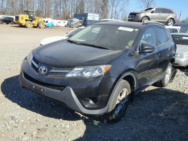 2T3BFREV0DW033002 - 2013 TOYOTA RAV4 LE BLACK photo 2