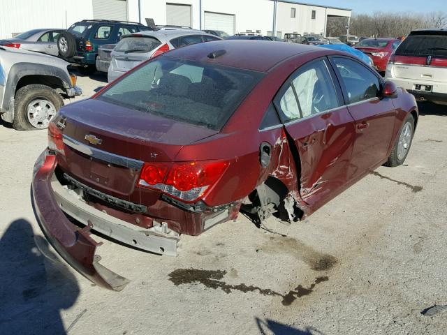 1G1PC5SB2F7233002 - 2015 CHEVROLET CRUZE LT MAROON photo 4