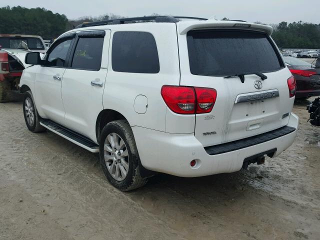 5TDYY5G13AS025674 - 2010 TOYOTA SEQUOIA PL WHITE photo 3