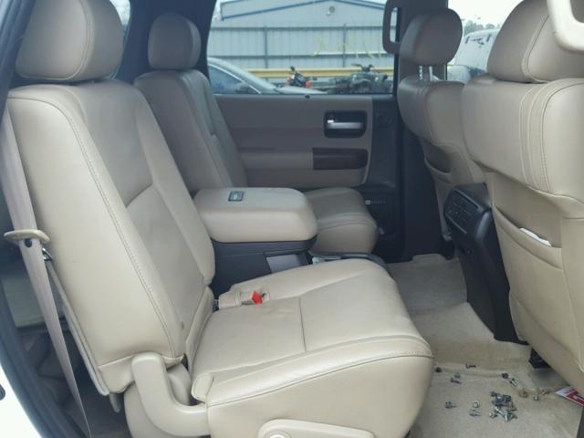 5TDYY5G13AS025674 - 2010 TOYOTA SEQUOIA PL WHITE photo 6