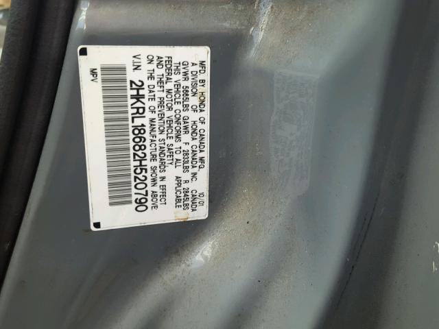 2HKRL18682H520790 - 2002 HONDA ODYSSEY EX BLUE photo 10