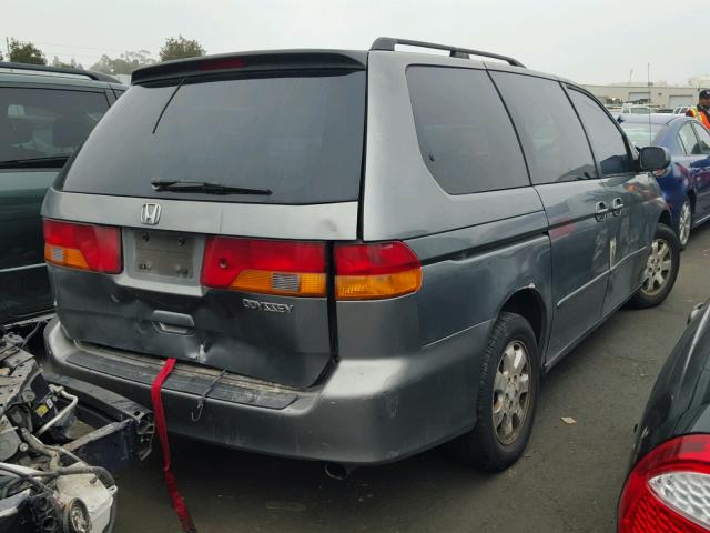 2HKRL18682H520790 - 2002 HONDA ODYSSEY EX BLUE photo 4