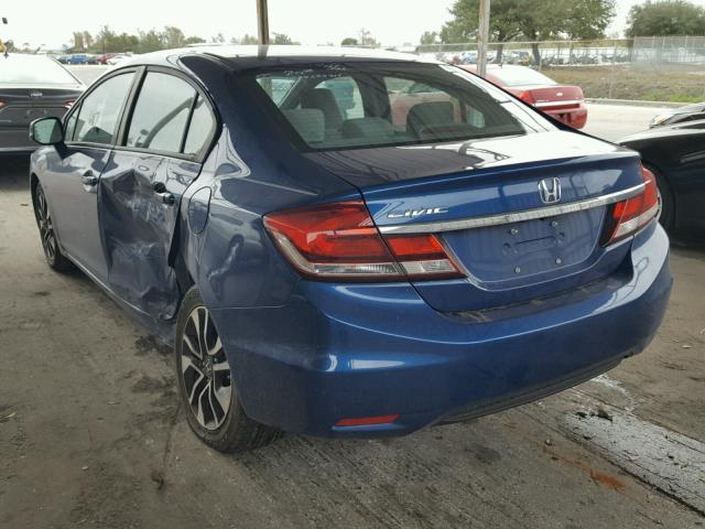 19XFB2F84DE080848 - 2013 HONDA CIVIC EX ლურჯი ფოტო 3