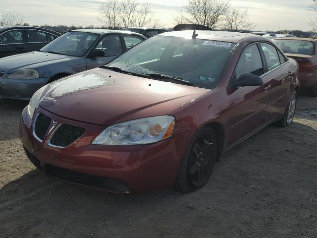 1G2ZG57B194221821 - 2009 PONTIAC G6 MAROON photo 2