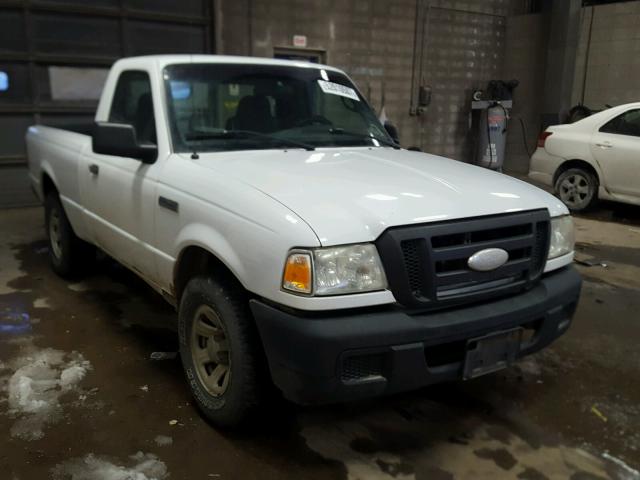 1FTYR10D37PA60390 - 2007 FORD RANGER WHITE photo 1