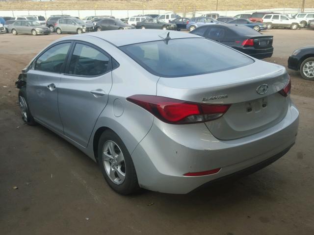 5NPDH4AE6FH644433 - 2015 HYUNDAI ELANTRA SE SILVER photo 3