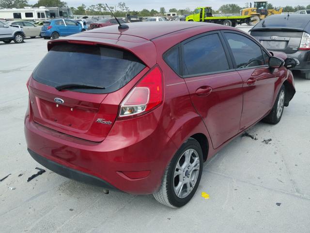 3FADP4EJ2EM139952 - 2014 FORD FIESTA SE MAROON photo 4