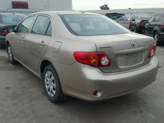 1NXBU40E69Z081748 - 2009 TOYOTA COROLLA BA GOLD photo 3