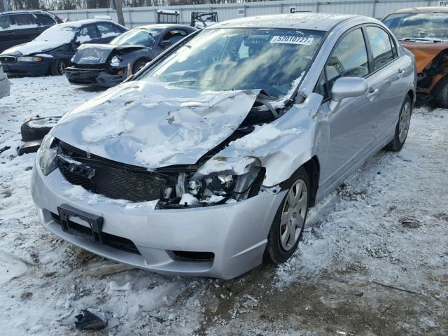 2HGFA1F58AH575106 - 2010 HONDA CIVIC LX SILVER photo 2