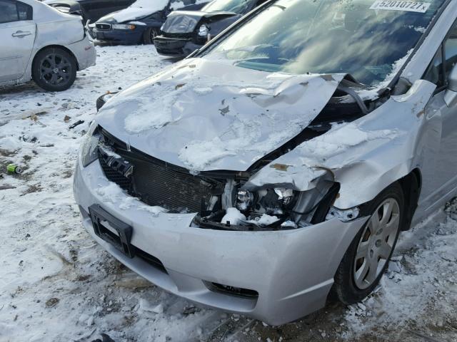 2HGFA1F58AH575106 - 2010 HONDA CIVIC LX SILVER photo 9