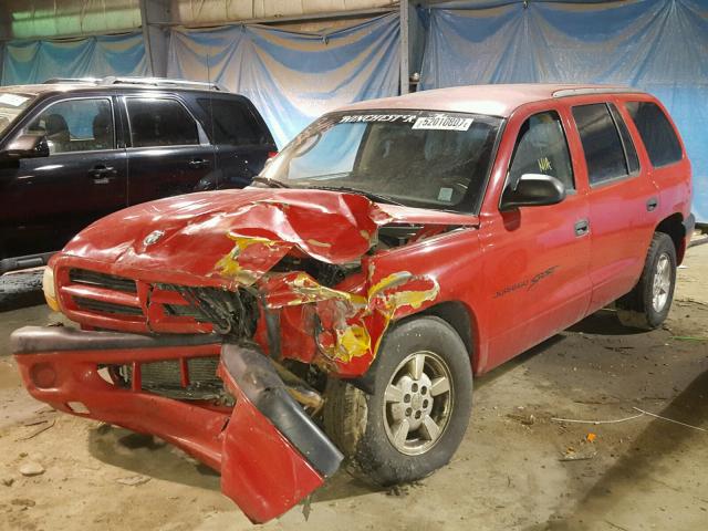 1B4HR28N41F601749 - 2001 DODGE DURANGO RED photo 2