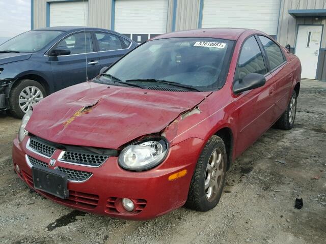 1B3ES56C63D218246 - 2003 DODGE NEON SXT MAROON photo 2