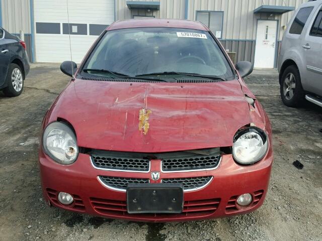 1B3ES56C63D218246 - 2003 DODGE NEON SXT MAROON photo 9