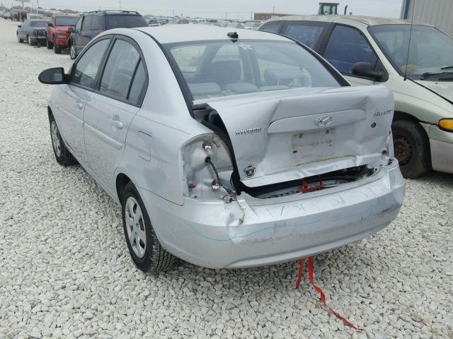 KMHCN46C59U296352 - 2009 HYUNDAI ACCENT GLS SILVER photo 3