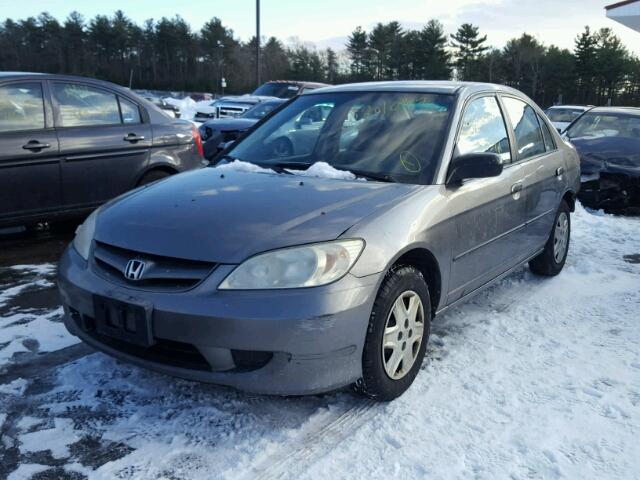 2HGES16325H519840 - 2005 HONDA CIVIC DX V GRAY photo 2