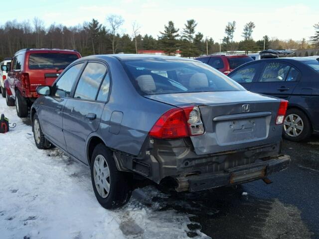 2HGES16325H519840 - 2005 HONDA CIVIC DX V GRAY photo 3