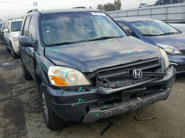 2HKYF18485H531553 - 2005 HONDA PILOT EX BLUE photo 1