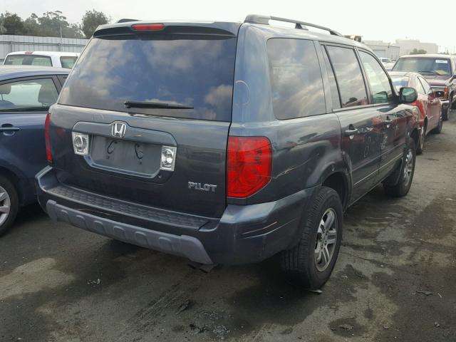 2HKYF18485H531553 - 2005 HONDA PILOT EX BLUE photo 4