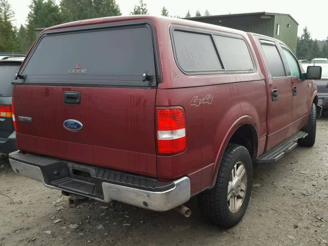 1FTPW14515KF05016 - 2005 FORD F150 SUPER RED photo 4