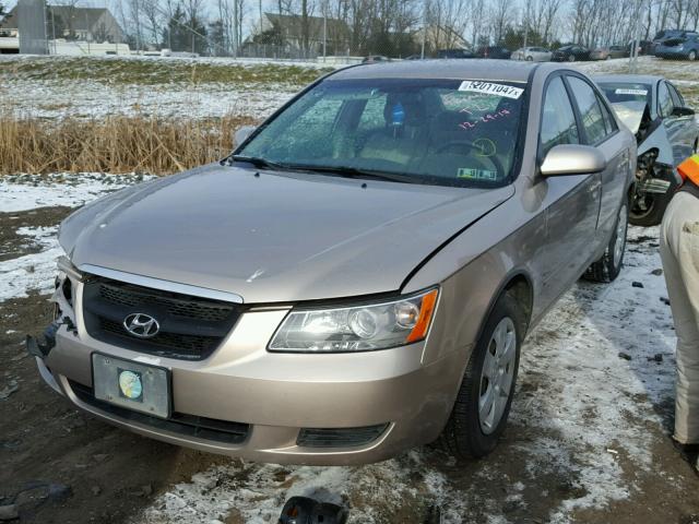 5NPET46C98H300513 - 2008 HYUNDAI SONATA GLS BROWN photo 2