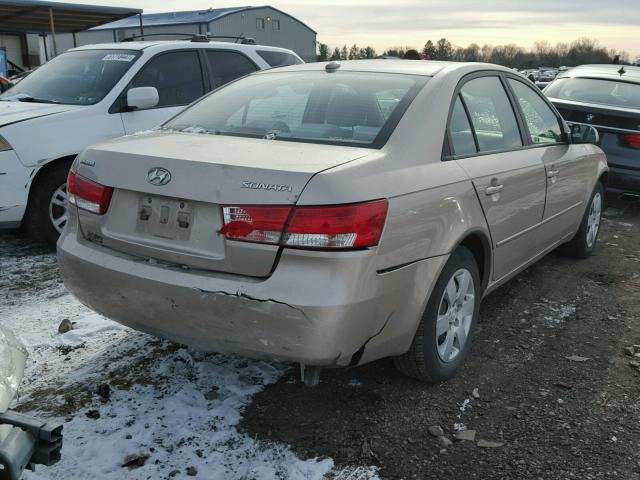 5NPET46C98H300513 - 2008 HYUNDAI SONATA GLS BROWN photo 4