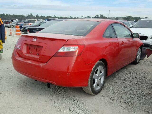 2HGFG12817H523663 - 2007 HONDA CIVIC EX RED photo 4