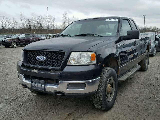 1FTRX14W55NA17815 - 2005 FORD F150 BLACK photo 2