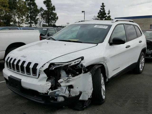 1C4PJLAB9FW677048 - 2015 JEEP CHEROKEE S WHITE photo 2