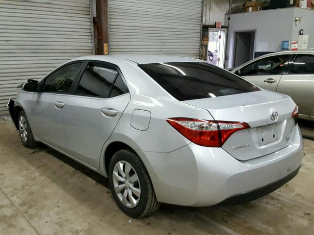 5YFBURHEXEP033313 - 2014 TOYOTA COROLLA L SILVER photo 3