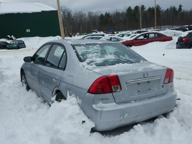 2HGES16533H590883 - 2003 HONDA CIVIC LX SILVER photo 3