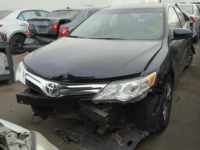 4T4BF1FK2CR182286 - 2012 TOYOTA CAMRY BASE BLACK photo 2