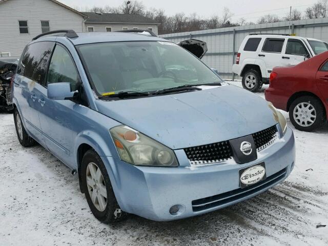 5N1BV28U04N310327 - 2004 NISSAN QUEST S BLUE photo 1