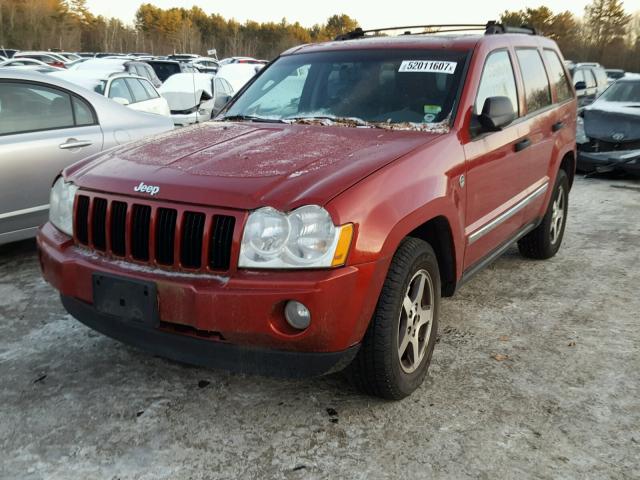 1J4HR48N55C665539 - 2005 JEEP GRAND CHER RED photo 2