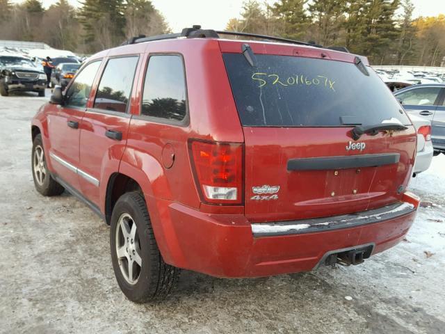 1J4HR48N55C665539 - 2005 JEEP GRAND CHER RED photo 3