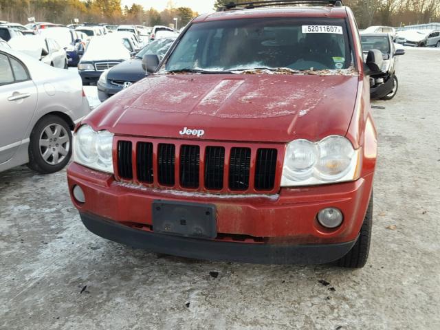 1J4HR48N55C665539 - 2005 JEEP GRAND CHER RED photo 9